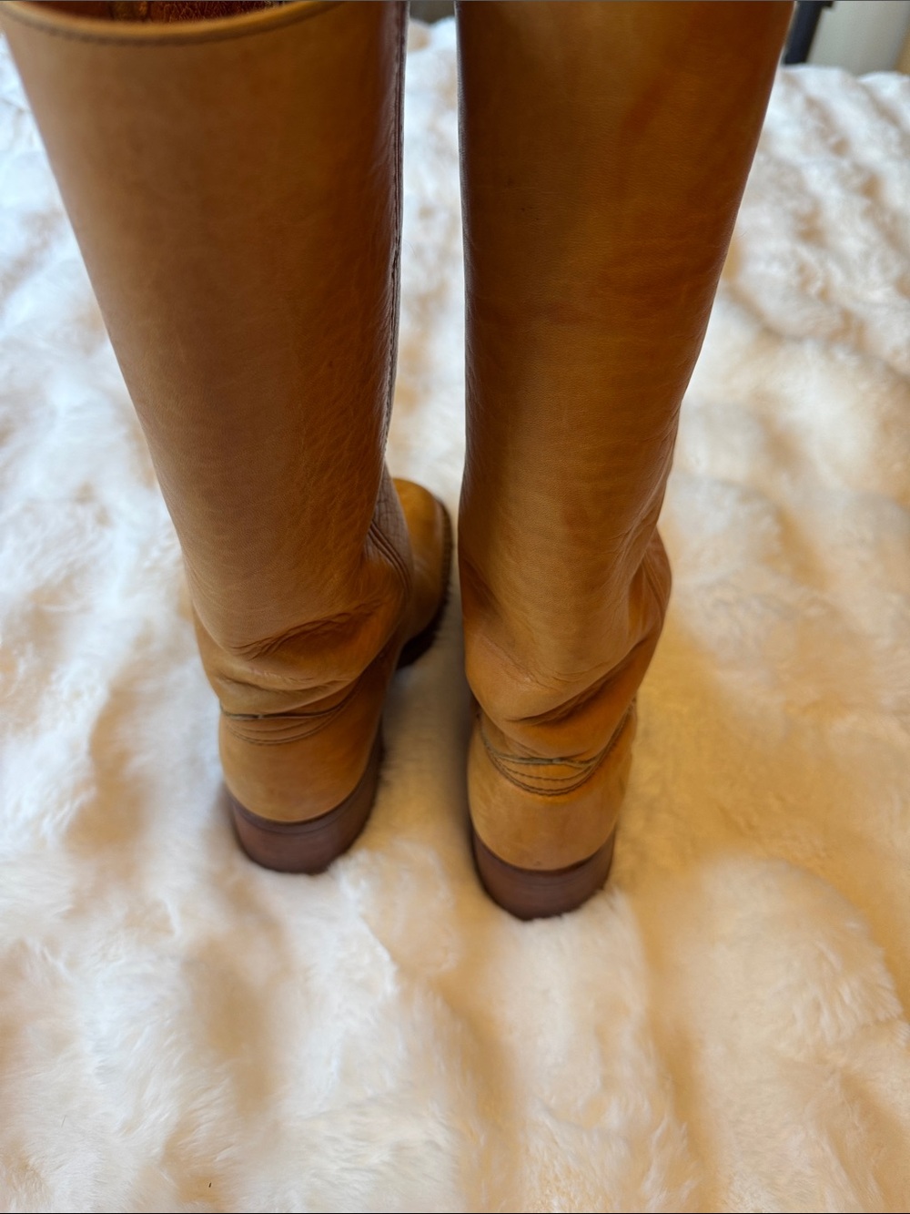 Vintage Frye banana Leather Pull-On Campus Boots - Picture 4 of 7